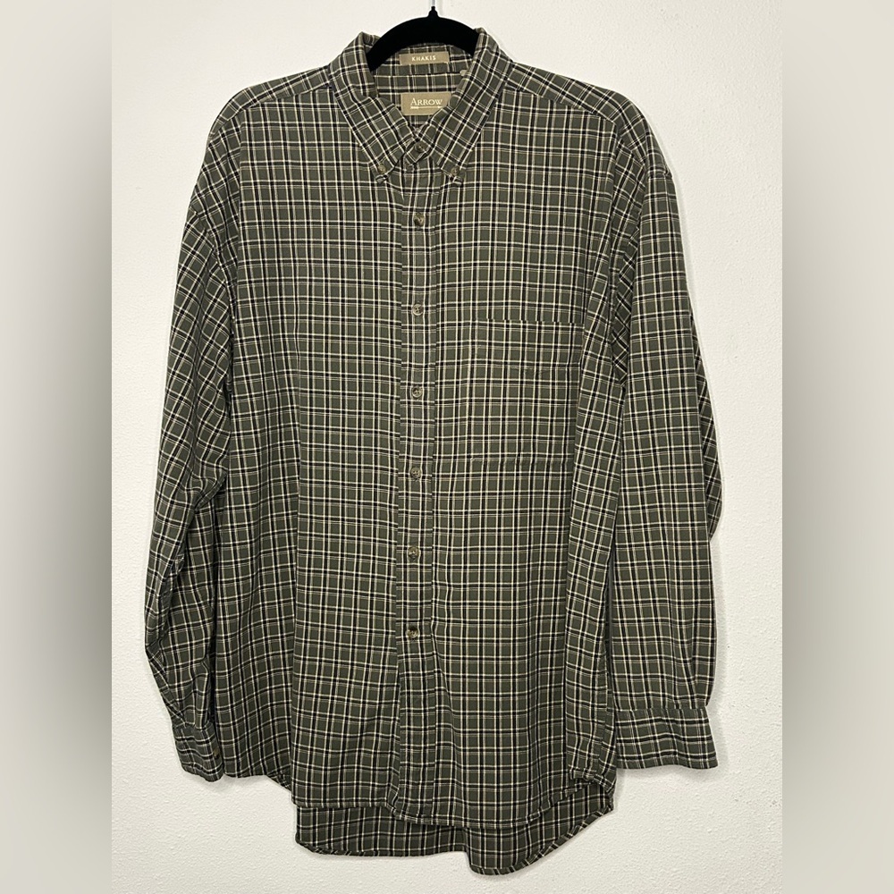 Arrow Plaid Button Down Shirt Size Large